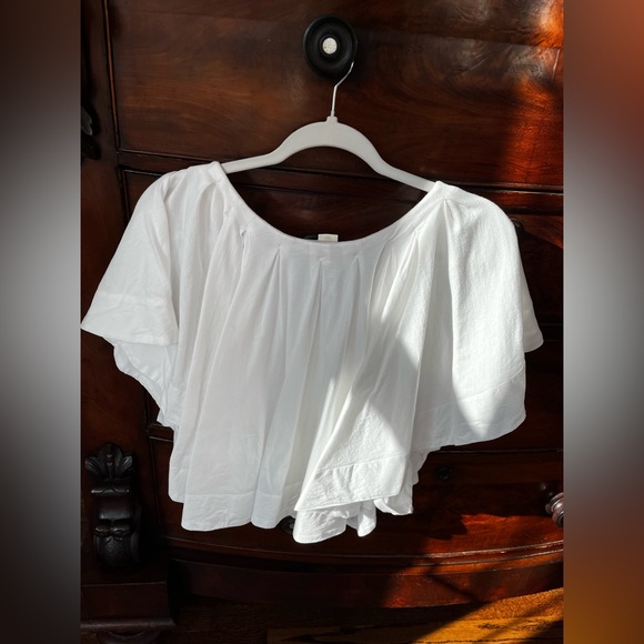 Maeve ANTHROPOLOGIE RUFFLED SWING SHIRT BLOUSE TOP Large - Picture 4 of 5